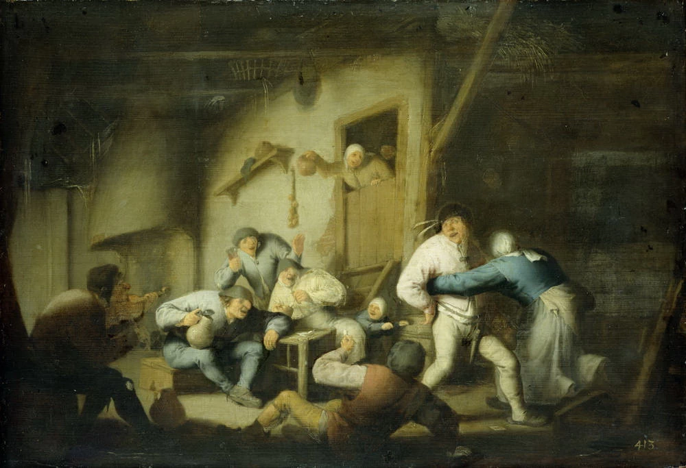 Contadini chiassosi in una locanda